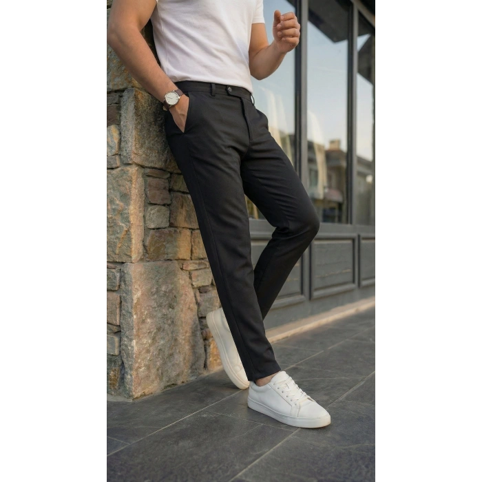 Erkek Slim Fit Dilli Kumaş Pantolon
