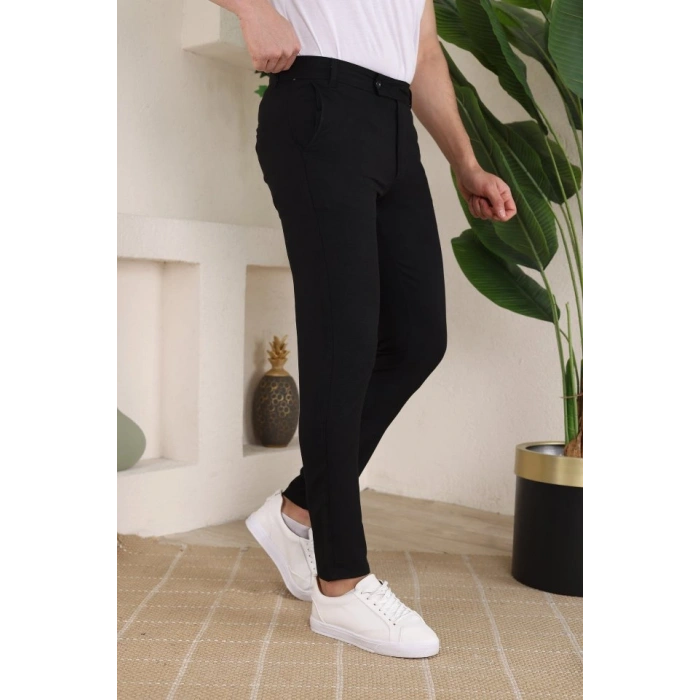 Erkek Slim Fit Dilli Kumaş Pantolon