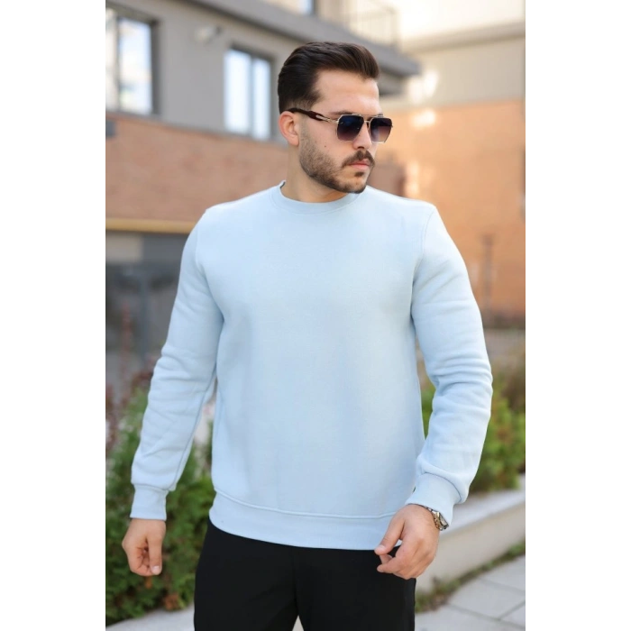 Erkek Üç İplik Şardonlu Sweatshirt