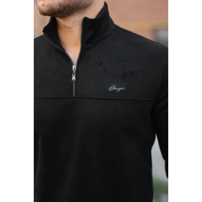 Erkek üet Yarım Fermuar Dik Yaka weat