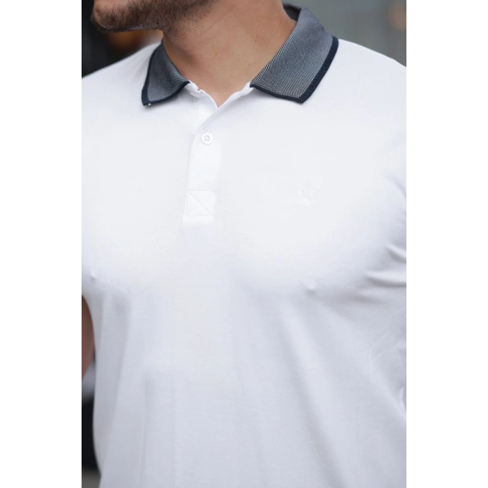 Erkek Yakalı Kagi Kumaş Kısa Kollu Tshirt