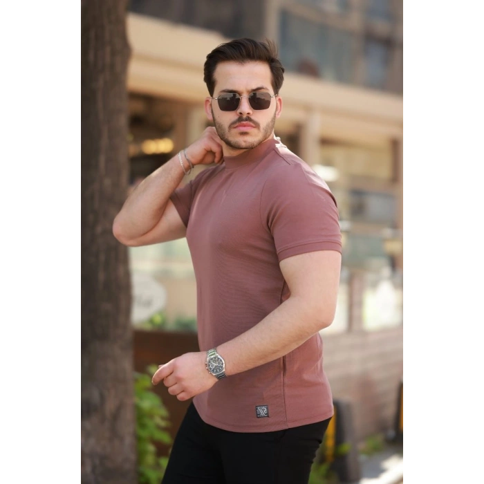 Erkek Yarım Balıkçı Yaka Kısa Kollu Tshirt
