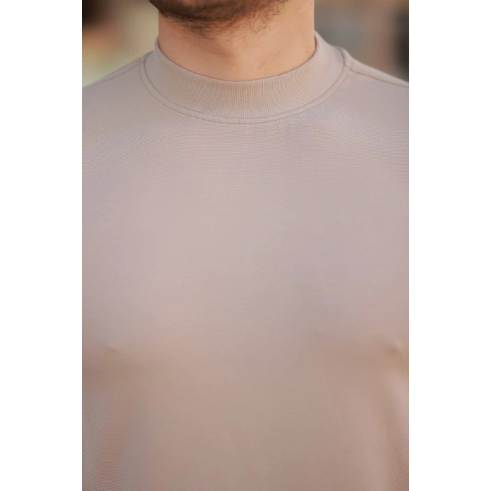 Erkek Yarım Balıkçı Yaka Kısa Kollu Tshirt