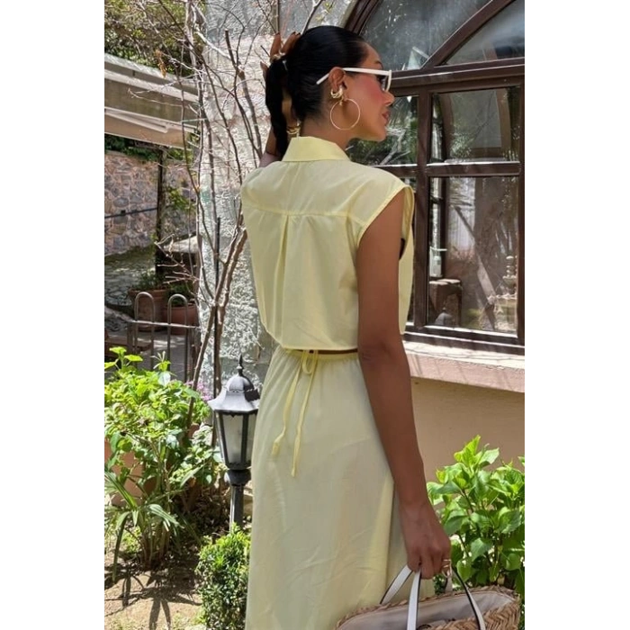 Göbeği Halka Detaylı idi Boy Elbise 2896