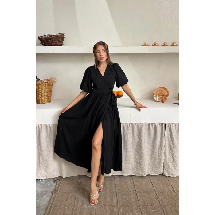 iyah Müslin Uzun Elbise