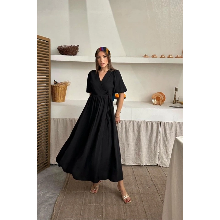 iyah Müslin Uzun Elbise