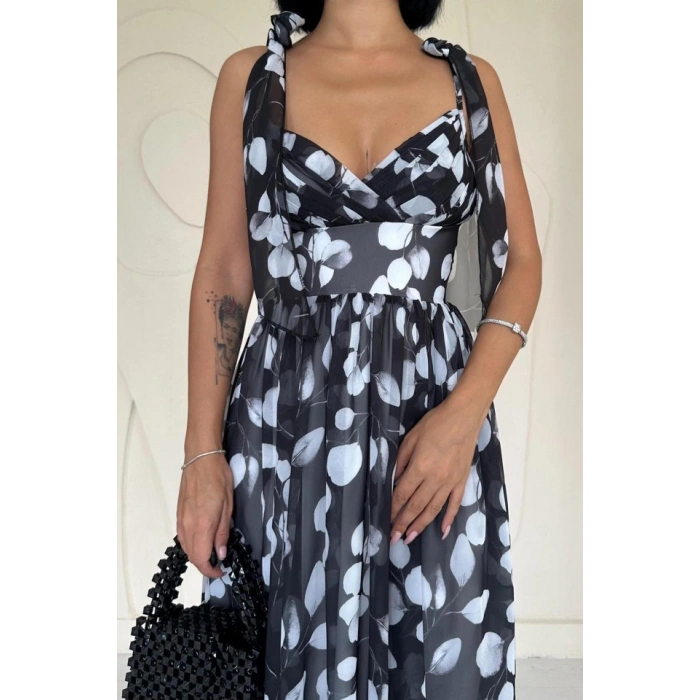 iyah Şifon Drapeli Elbise