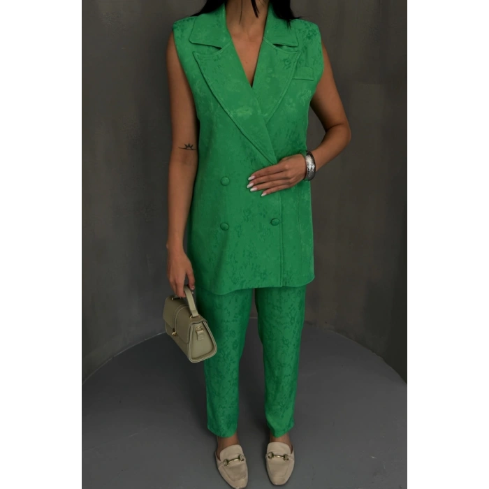 JAKAR KUMAŞ YEEK  PANTOON TAKIM  Yeşil