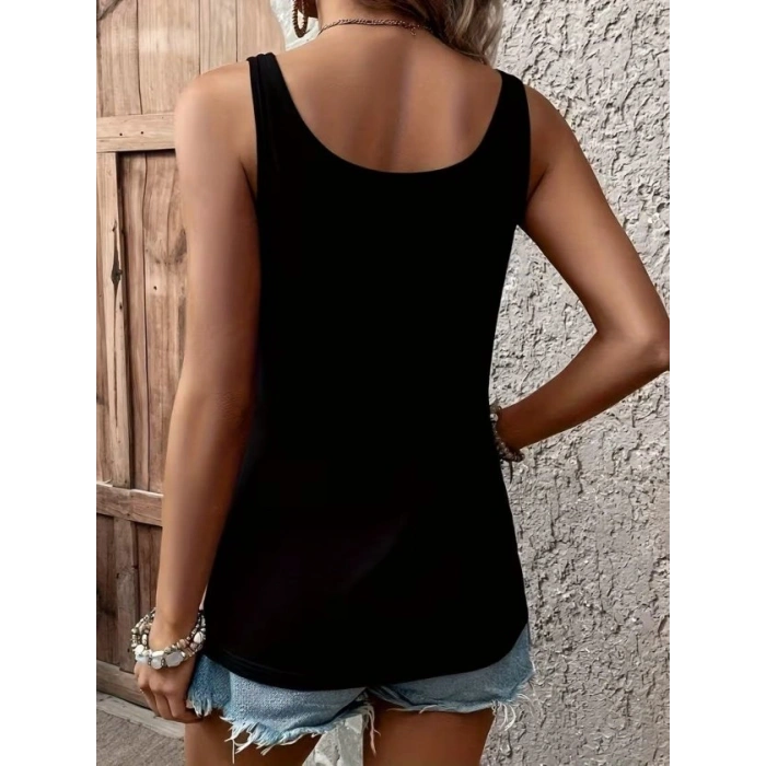 Kadın Askılı Geniş V Yakalı Viskon Bluz