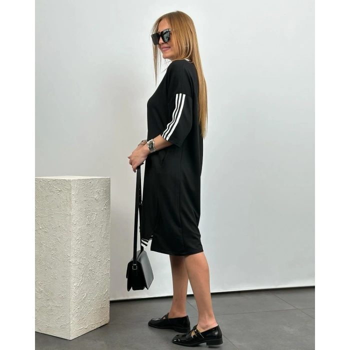 Kadın iyah Diz Üstü Ribanalı Elbise