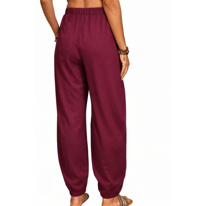 Kadın Yüksek Bel Cep Detaylı Pantolon