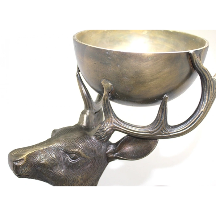 Metal Geyikli Kase 77 Cm