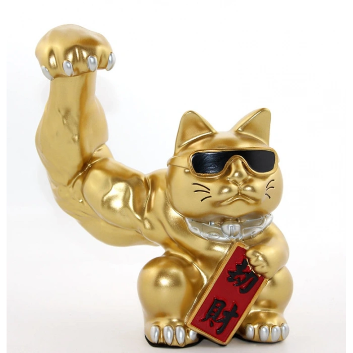 Polyester Şanslı Kedi Figürü Model 3