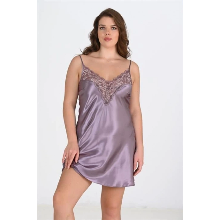Secretsita Büyük Beden Lila Gecelik  2101