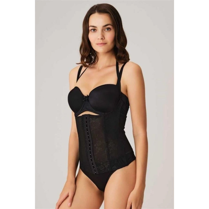 Secretsita Toparlayıcı Bel İnceltici Dikişli Büyük Beden Kancalı Çıkabilen Askılı Sıkı Bel Korse