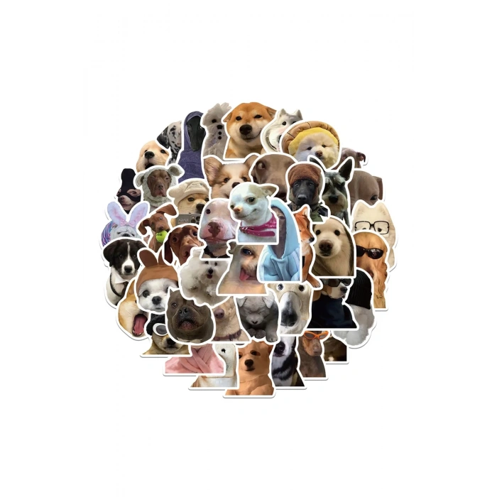 Sevimli Köpek Çıkartmaları Laptop Notebook Tablet Sticker Seti