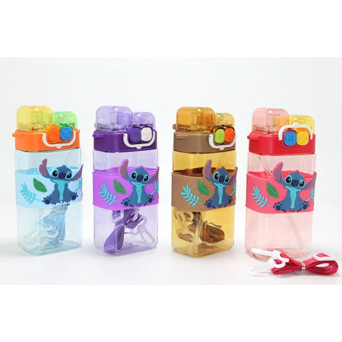 Stitch Çift Bölmeli Pipetli Suluk - Model 2