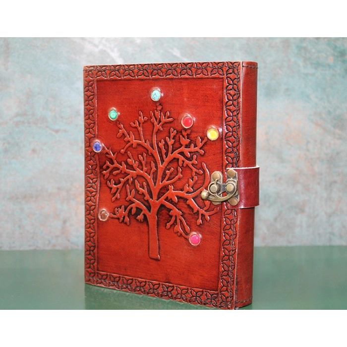 Taşlı Deri Defter Model 6