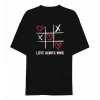 14 Şubat evgililer Günü ove Always Wins Baskılı Oversize Bisiklet Yaka Tshirt  iyah