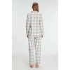 Anıl Kare Desenli Pamuklu Gömlek Pijama Takımı