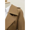 Astarlı Kemerli Trenckot Taba