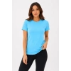 Basic Tişört Bisiklet Yaka Kısa Kol Günlük Yazlık lim Fit Thirt  Turkuaz