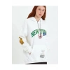 Baskılı Kapüşonlu weatshirt  Beyaz