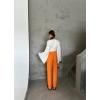 BEL LATİK DETAYLI ODAL KUAŞ PANTOLON  Orange