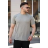 Erkek Ağaç Kabuğu Desenli Kısa Kollu Tshirt