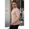 Erkek Ağaç Kabuğu Desenli Kısa Kollu Tshirt
