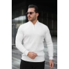 Erkek Balıkçı Zip Yaka Uzun Kollu Triko