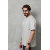 Erkek Baskılı Thirt Kısa Kol Bisiklet Yaka Regular Fit Rahat Kalıp Günlük Tişört  Gri