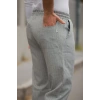 Erkek Beli Bağcıklı çizgili Pantolon