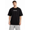 Erkek Bisiklet Yaka Baskılı Kısa Kollu Tişört treetwear Günlük Basic Pamuklu Tshirt  iyah