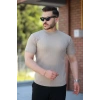 Erkek Bisiklet Yaka örgü Desenli Kısa örme Triko Kısa Kollu Tshirt