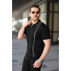 Erkek Çizgi Detaylı Yakalı Triko Tişört