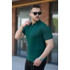 Erkek Fermuarlı Yakalı Kısa Kollu Tshirt