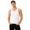 Erkek Fitilli ikralı Kaşkorse Atlet Vücuda Oturan Basic Şıklık  Beyaz