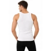 Erkek Fitilli ikralı Kaşkorse Atlet Vücuda Oturan Basic Şıklık  Beyaz