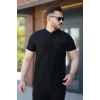 Erkek Hakim Yakalı Kısa Kollu Pamuklu Tshirt