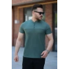 Erkek Hakim Yakalı Kısa Kollu Pamuklu Tshirt