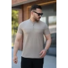 Erkek Hakim Yakalı Kısa Kollu Pamuklu Tshirt