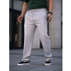Erkek Keten Cepli Çıma Dikişli Jogger Buggy Pantalon Rahat Kalıp  Gri
