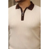 Erkek Kol Ve Yaka Detaylı Uzun Kollu Triko