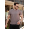 Erkek Omuzlar çizgi Detaylı Kısa Kollu Tshirt