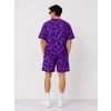 Erkek Oversize Kalıp Pubg Bape X hark Nakışlı Cepli Şort Takım  or
