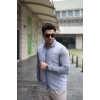 Erkek Pamuklu Keten Kumaş Gömlek