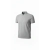 Erkek Pike Kumaş Düğmeli Yaka Regular Fit Günlük Kısa Kol Tişört Tshirt  Gri