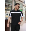 Erkek şerit Detaylı Kısa Kollu Tshirt