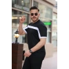 Erkek şerit Detaylı Kısa Kollu Tshirt